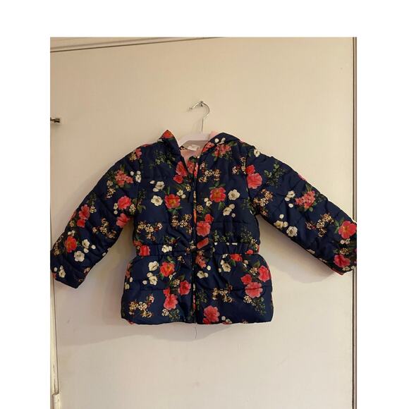 Little Me Other - Little Me Floral 4T Quilted Puffer Jacket Warm Cozy Cottagecore